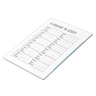 Minimalist Password Tracker  Notepad