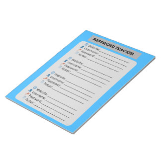 Minimalist Password Tracker  Notepad