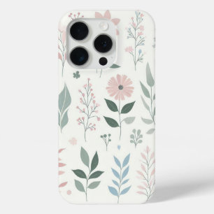 Minimalist pastel floral phone case