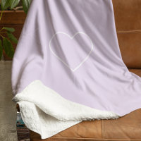 Minimalist Pastel Lavender Heart Modern 