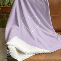 Minimalist Pastel Lavender Heart Modern 