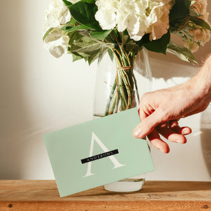 Minimalist Pastel Mint Personalized Name