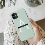 Minimalist Pastel Mint Personalized Name iPhone 11 Case<br><div class="desc">Minimalist Pastel Mint Personalized Name</div>