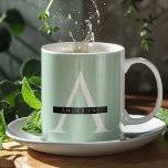 Minimalist Pastel Mint Personalized Name Coffee Mug<br><div class="desc">Minimalist Pastel Mint Personalized Name</div>
