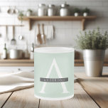 Minimalist Pastel Mint Personalized Name Frosted Glass Coffee Mug<br><div class="desc">Minimalist Pastel Mint Personalized Name</div>