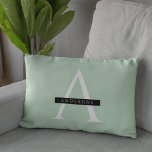 Minimalist Pastel Mint Personalized Name Lumbar Pillow<br><div class="desc">Minimalist Pastel Mint Personalized Name</div>