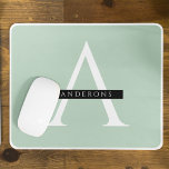 Minimalist Pastel Mint Personalized Name Mouse Pad<br><div class="desc">Minimalist Pastel Mint Personalized Name</div>