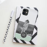 Minimalist Pastel Mint Personalized Name & Photo iPhone 11 Case<br><div class="desc">Minimalist Pastel Mint Personalized Name & Photo</div>