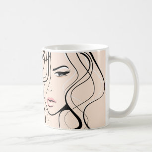 Minimalist Pastel Peach Elegant Feminine Makeup Coffee Mug