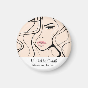 Minimalist Pastel Peach Elegant Feminine Makeup Magnet