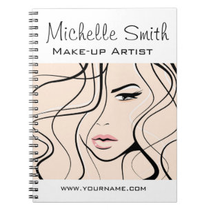 Minimalist Pastel Peach Elegant Feminine Makeup Notebook