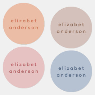 Minimalist Pastel Personalized Name Tag