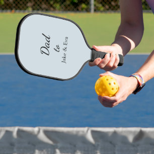 Minimalist Pastel Pickleball Paddle Fathers Day