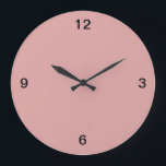 Minimalist. Pastel Pink. Large Clock<br><div class="desc">Minimalist round wall clock,  in a pastel Pink color. Will enhance any room.</div>