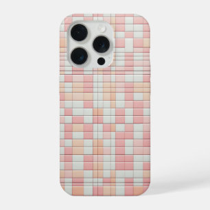 Minimalist Pastel Pink & Peach Mosaic Phone Case 