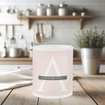 Minimalist Pastel Pink Personalized Name Frosted Glass Coffee Mug<br><div class="desc">Minimalist Pastel Pink Personalized Name</div>
