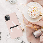 Minimalist Pastel Pink Personalized Name iPhone 11Pro Max Case<br><div class="desc">Minimalist Pastel Pink Personalized Name</div>