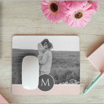 Minimalist Pastel Pink Personalized Name & Photo Mouse Pad<br><div class="desc">Minimalist Pastel Pink Personalized Name & Photo</div>