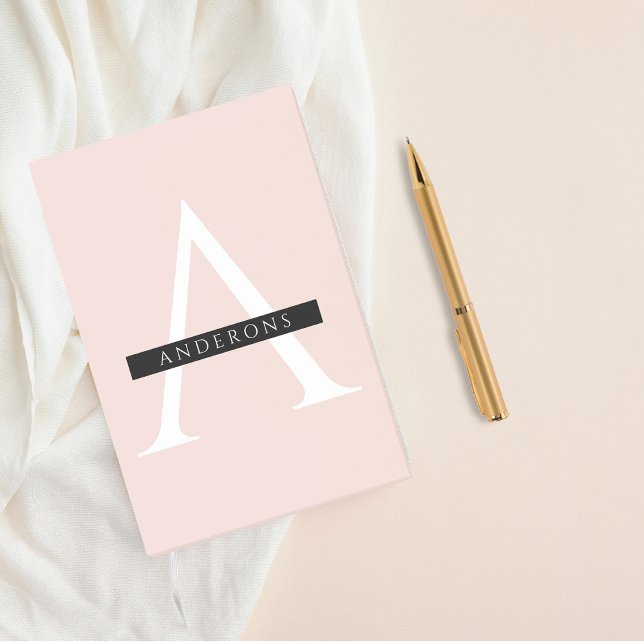 Minimalist Pastel Pink Personalized Name Post-it Notes (Creator Uploaded)