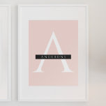 Minimalist Pastel Pink Personalized Name Poster<br><div class="desc">Minimalist Pastel Pink Personalized Name</div>