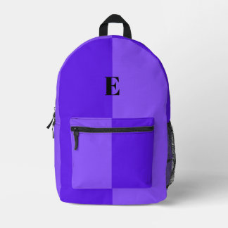 Minimalist Pastel  Purple Custom Name Backpack