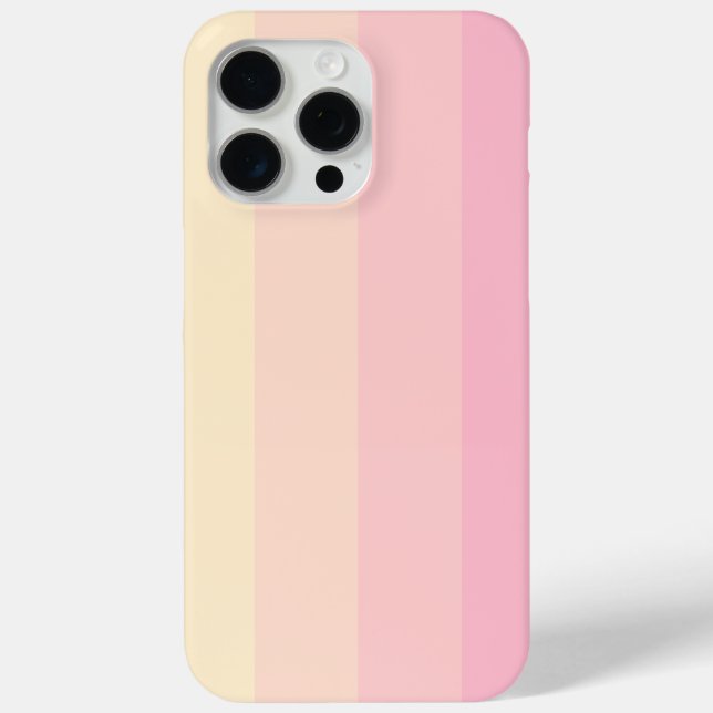 Minimalist Pastel Stripe Pattern with Rose Tones Case-Mate iPhone Case (Back)