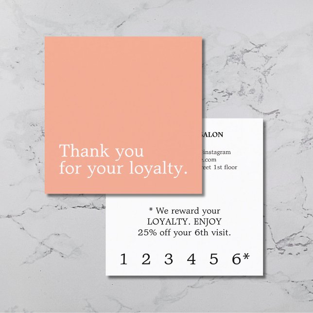 Minimalist Pastel White Bold Beauty Loyalty Card (Creator Uploaded)