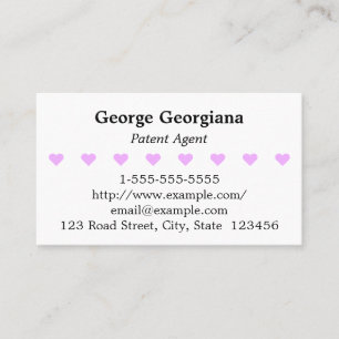 Minimalist Patent Agent Business Card