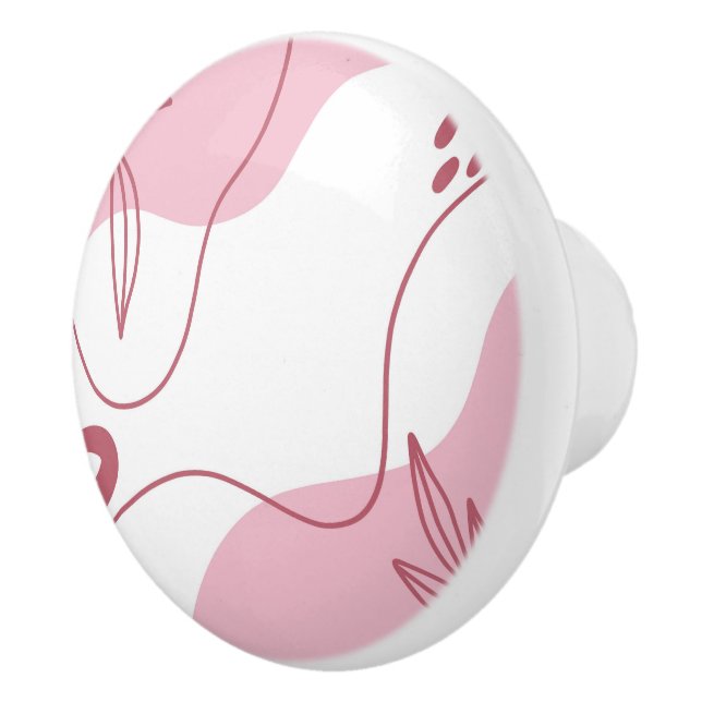 Minimalist Pattern Ceramic Knob (Right)