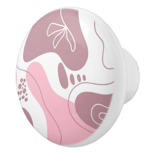 Minimalist Pattern Ceramic Knob