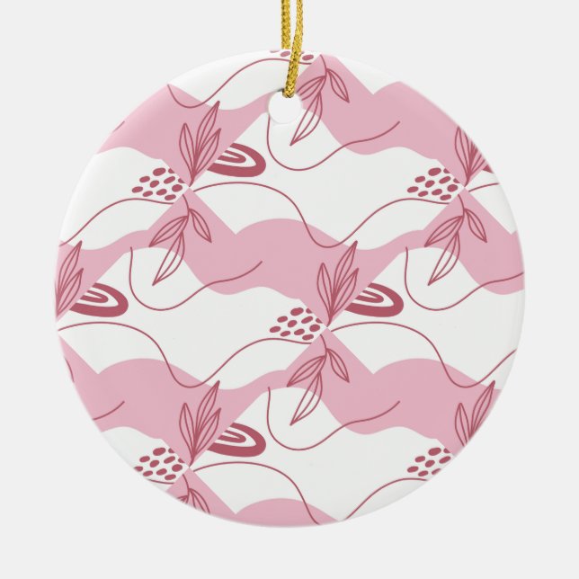 Minimalist Pattern Ceramic Ornament (Front)