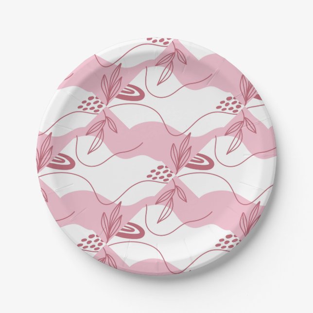 Minimalist Pattern Paper Plates (Front)
