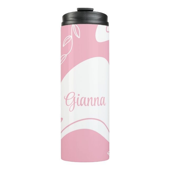 Minimalist Pattern Personalized Thermal Tumbler (Front)