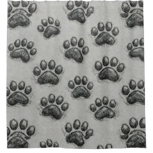 Minimalist Paw Print Sketch Pattern (1)
