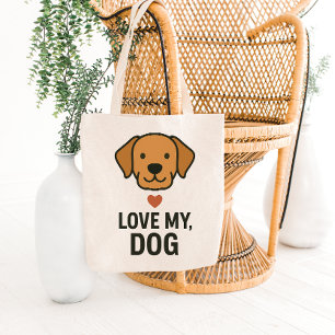 Minimalist Paw Print with Heart Tote Bag Design