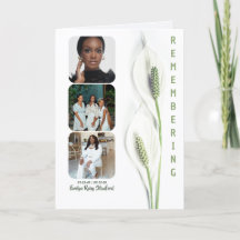 Minimalist Peace Lily Bi-fold Funeral Program