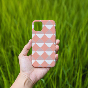 Minimalist Peach Geometric Pattern iPhone 15 Case