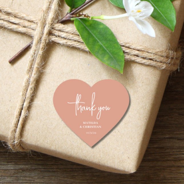 Minimalist Peach Wedding  Heart Sticker (Creator Uploaded)