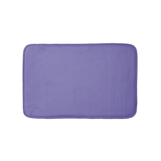 Minimalist periwinkle purple solid elegant chic bath mat (Front)