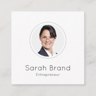 Minimalist Personal Photo Square Business Card