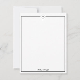 Minimalist Personal Stationery Flat Note Card