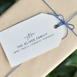 Minimalist Personalized A Gift From Family Name  Tags<br><div class="desc">Minimalist Personalized A Gift From Family Name Gift Tags</div>