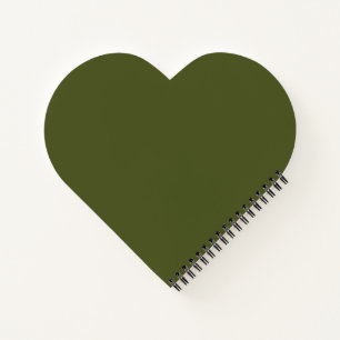 Minimalist Personalized Army Green Spiral Notebook