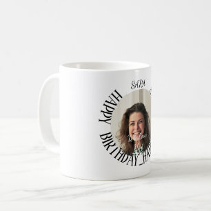 minimalist personalized birthday coffe adults mug