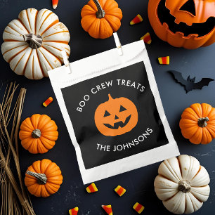 Minimalist Personalized Boo Crew Halloween  Favour Bag