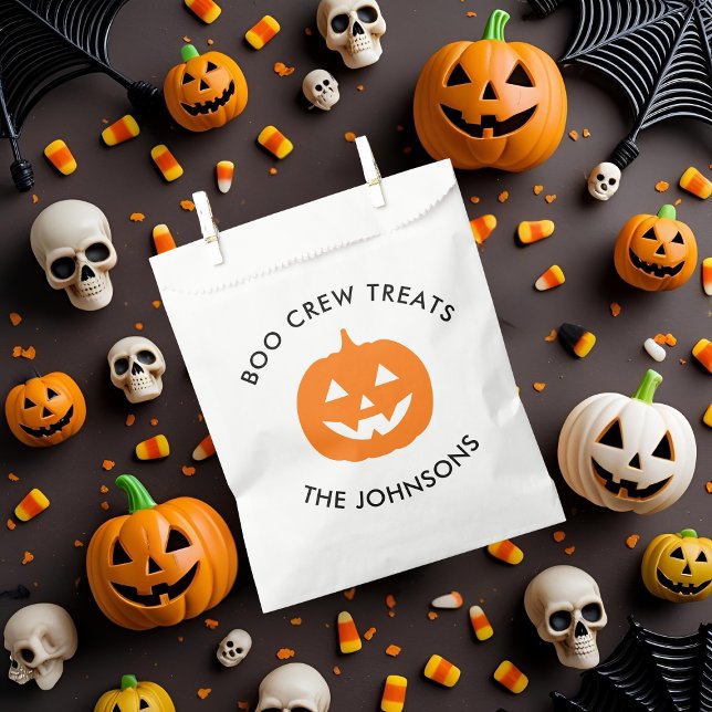 Minimalist Personalized Boo Crew Halloween  Favour Bag (Creator Uploaded)