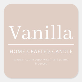 Minimalist Personalized Candle Label Sticker