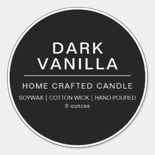 Minimalist Personalized Candle Label Sticker