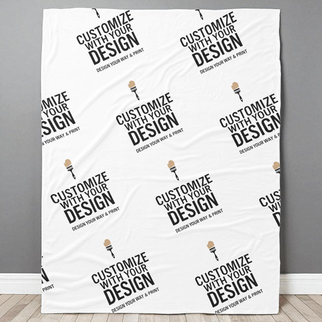 Minimalist Personalized Custom Company Branded  Fleece Blanket (Creator Uploaded)