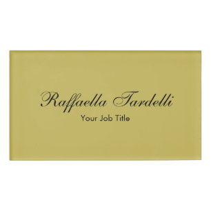 Minimalist personalized customized name gold colou tag